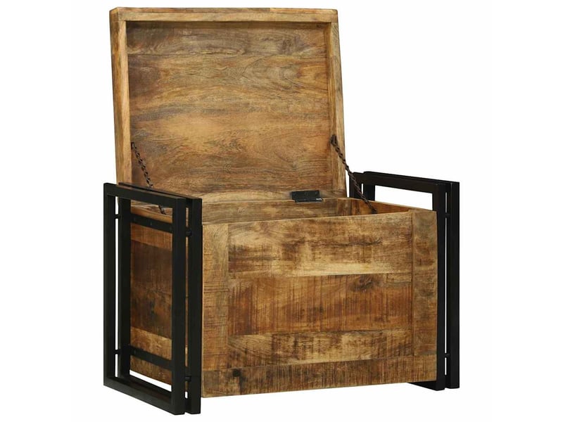  Boîte de rangement, coffre de rangement marron et noir 60x40x41 cm  - Conforama A