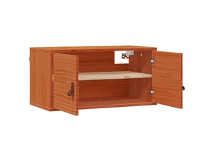 Meuble mural, étagère murale, armoire de rangement marron 80 x 30 x 30 cm bois de pin massif cf43350