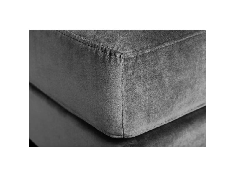  Pouf koliri gris – design carré en velours capitonné  - Conforama E