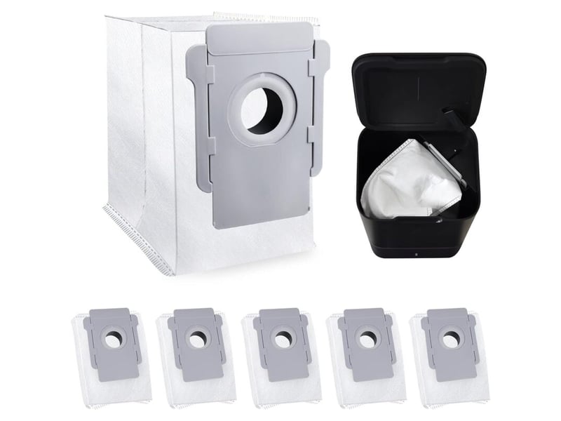  6 sacs d'aspirateur compatibles roomba, pour clean base isj series (i7, i3, i4, i6). Pièces de rechange, efficaces et faciles à installer.  - Conforama A