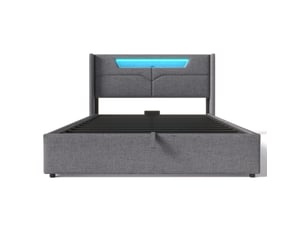 Lit coffre 160x200 cm RAUMIO   coloris gris