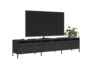 Meuble tv coloris noir 202 cm <strong></strong>  <strong></strong>