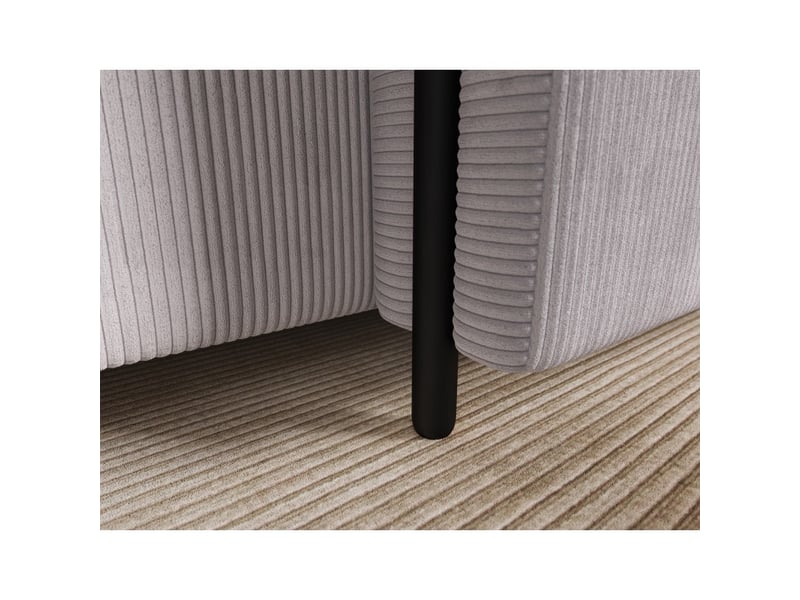  Canapé d'angle convertible arvessa gris clair velours côtelé – angle droit  - Conforama E