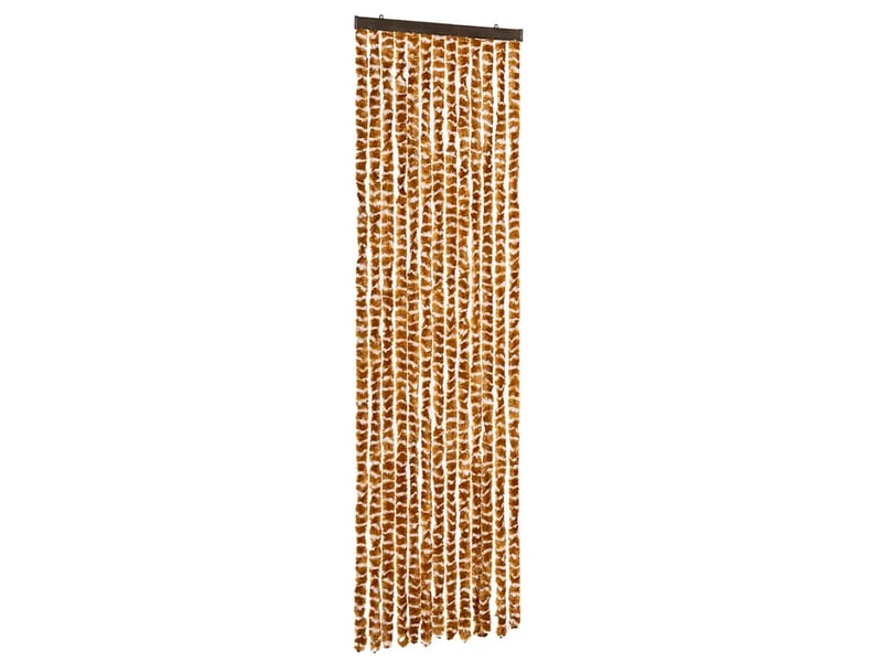  Rideau anti-mouches, moustiquaire ocre et blanc 56x200 cm chenille cf43577  - Conforama A