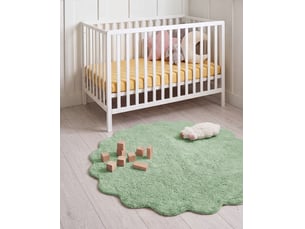 Tapis enfant anegundi vert ø 120 cm coton avec coussin