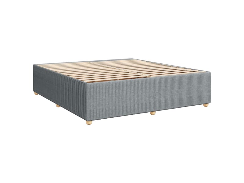  Lit double- lit adulte -  cadre de lit sans matelas gris clair 200x200 cm tissu  - Conforama B