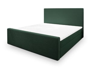 Lit avec rangement 180x200 cm <strong>MASSENO</strong> <strong></strong> coloris vert
