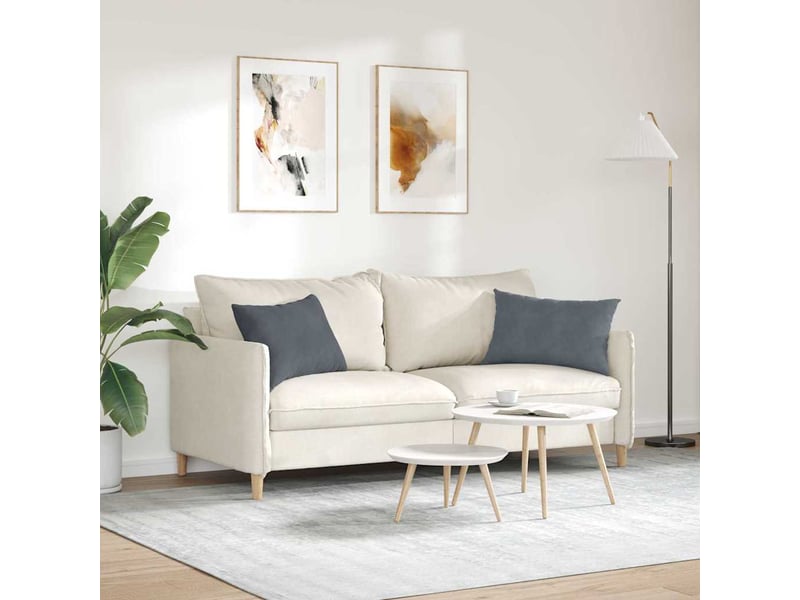  Lot de 2 coussins de canapé, coussins décoratifs gris foncé 60 x 40 cm cf59093  - Conforama D