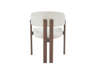 Lot de 2 chaises de salle à manger avec accoudoirs ergonomiques  - métal effet noyer, lin - beige