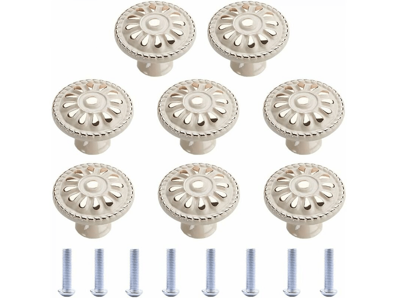  Jeu de 8 boutons pour meubles, poignées rondes pour tiroirs, boutons pour armoires, boutons pour tiroirs, poignées pour tiroirs d'armoires de cuisine  - Conforama E