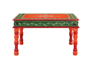 Table basse rectangulaire coloris orange  