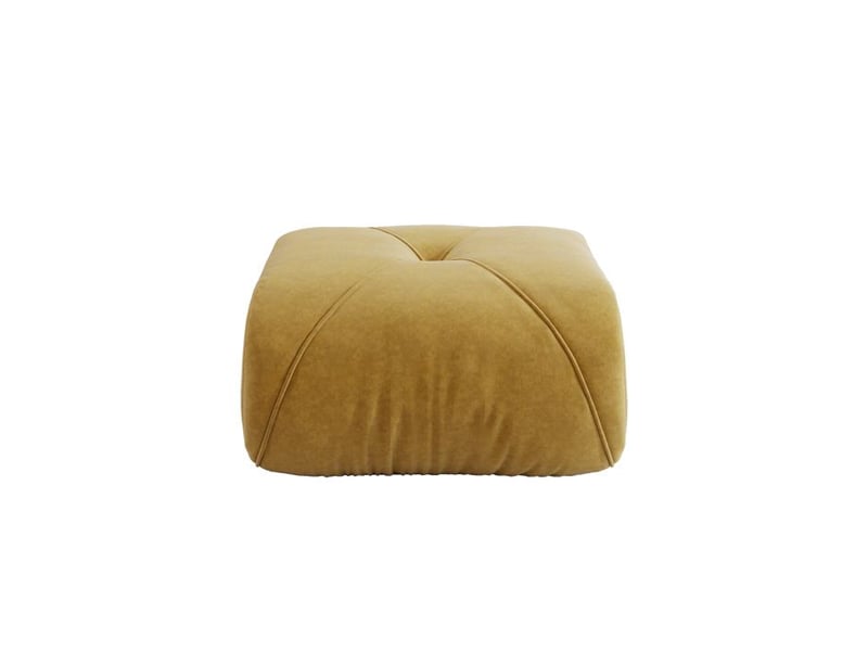  Pouf en chenille - jaune - chenille douce - dimensions 78x76x45 cm - poids 8,35 kg - design ergonomique  - Conforama D