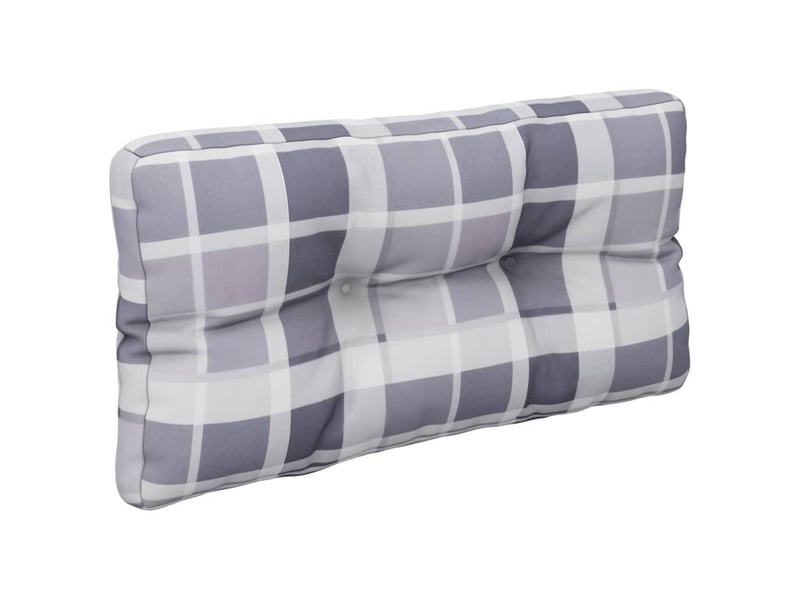  Lot de 2 coussins de palette, coussins de canapé motif à carreaux gris tissu cf59544  - Conforama E