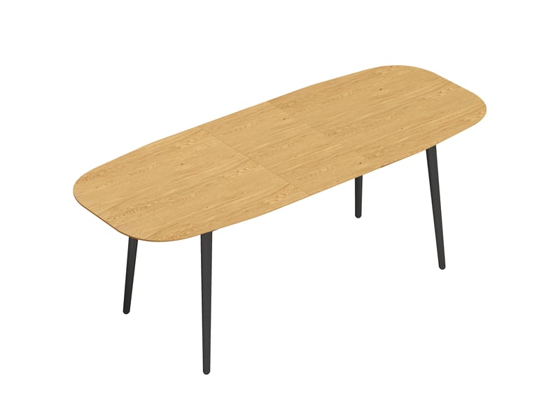 Table à manger extensible ovale 6-8 pers. Design industriel - Conforama A