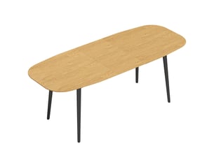Table à manger extensible ovale 6-8 pers. Design industriel