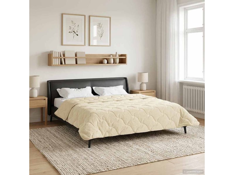 Couette - duvet d'été 200 x 220 cm été crème respirant  - Conforama D