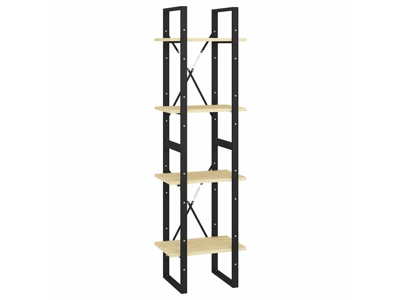  Bibliothèque à 4 niveaux, armoire à livres 40x30x140 cm bois de pin massif  - Conforama A