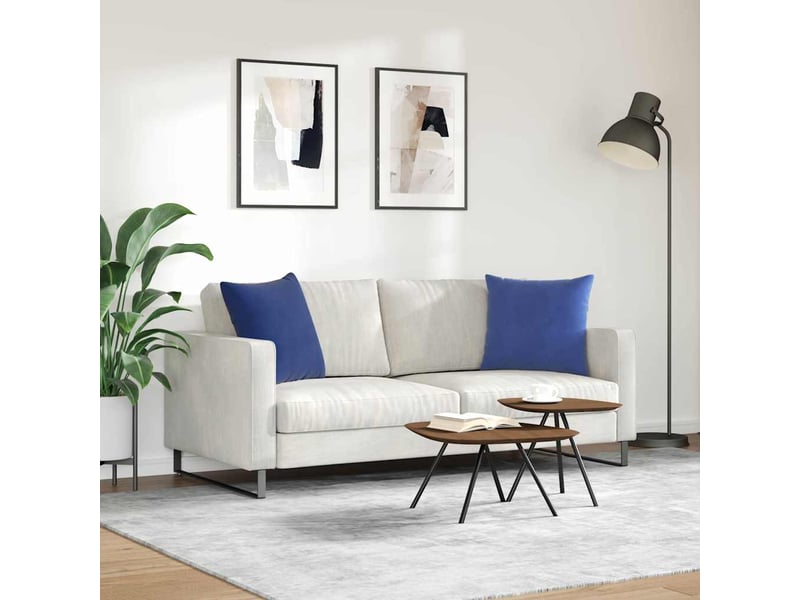  Lot de 2 coussins de canapé, coussins décoratifs bleu police 50 x 50 cm cf59020  - Conforama D