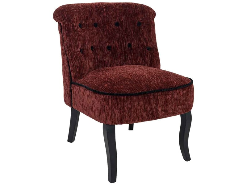  Fauteuil en tissu rouge 61x66x77 cm h  - Conforama A