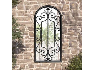 Miroir rectangulaire à fixer coloris noir <strong></strong>  <strong></strong> - 100 cm x 45 cm