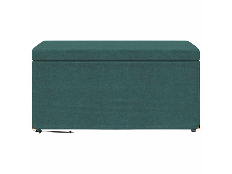  Tabouret bas, ottoman vert foncé 81x41x40 cm tissu et bois stratifié  - Conforama D