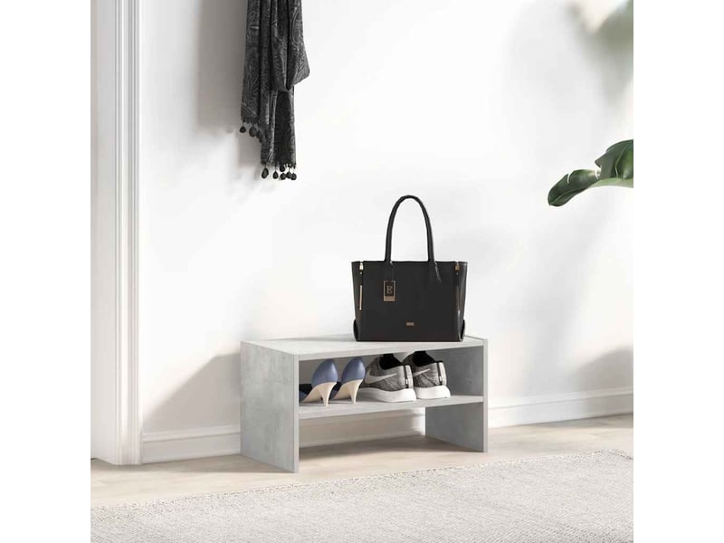  Meuble à chaussures, étagère à chaussures empilable gris béton 60x30x30,5 cm  - Conforama C