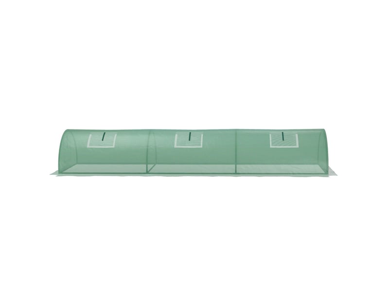 Mini serre tunnel de jardin 300 x 80 x 45 cm – verte – 4 fenêtres en maille enroulables et bâche pe anti-uv - Conforama A