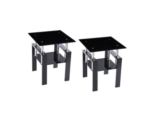 Table basse carré(e) coloris noir <strong>BEAOK</strong> <strong></strong> - 45.01 cmx45.01 cm