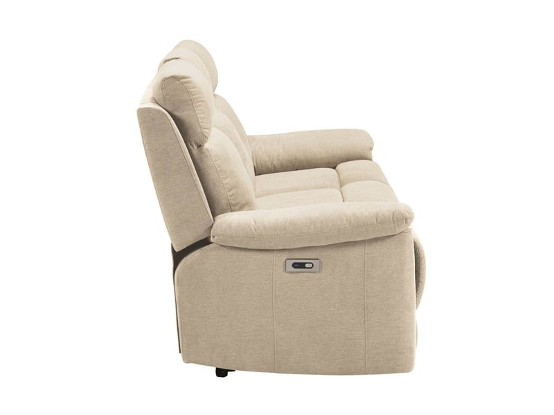  Canapé 3 places relax électrique tissu waterproof ivoire - briana BRIANA - Conforama C
