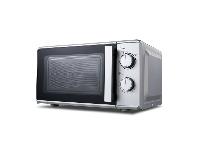Micro-ondes avec grill 3-en-1 galanz, 5 niveaux, commandes mécaniques, facile à nettoyer (argentnoir)  - Conforama A