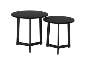 Table basse rond(e) coloris noir <strong>OKMYHOME</strong> <strong></strong> - 48 cmx40 cm