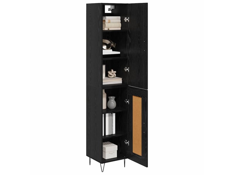  Buffet - haut armoire chêne noir 34,5 x 34 x 90 cm bois d'ingénierie  - Conforama C