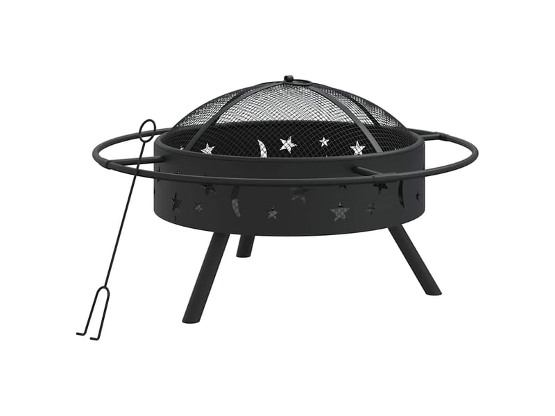  Brasero exterieur, foyer camping avec tisonnier 70 cm xxl acier shl93957  - Conforama A