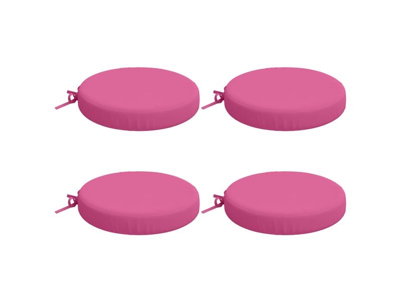  Lot de 4 coussins de siège, coussins d'assise soest 100 % polyester rose cf60494  - Conforama A