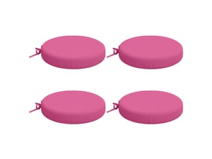 Lot de 4 coussins de siège, coussins d'assise soest 100 % polyester rose cf60494