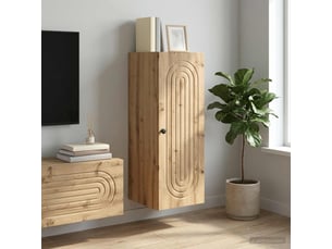 Armoire     <strong></strong> <strong></strong> coloris bois clair largeur 33 cm