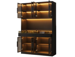 Vitrine coloris noir <strong>MODENUIT </strong> <strong></strong> - 120 cmx180 cm