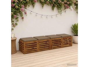 Lot de 4 coussins de siège, coussins d'assise soest 100 % polyester taupe cf60569