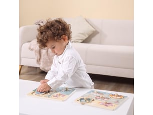 Puzzle en bois viga 44068 polarb - animaux à boutons