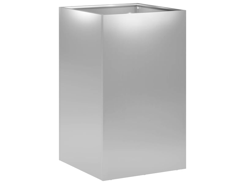 Jardinière - cache-pot de jardin 2 pcs argenté 30 x 30 x 50 cm - Conforama C