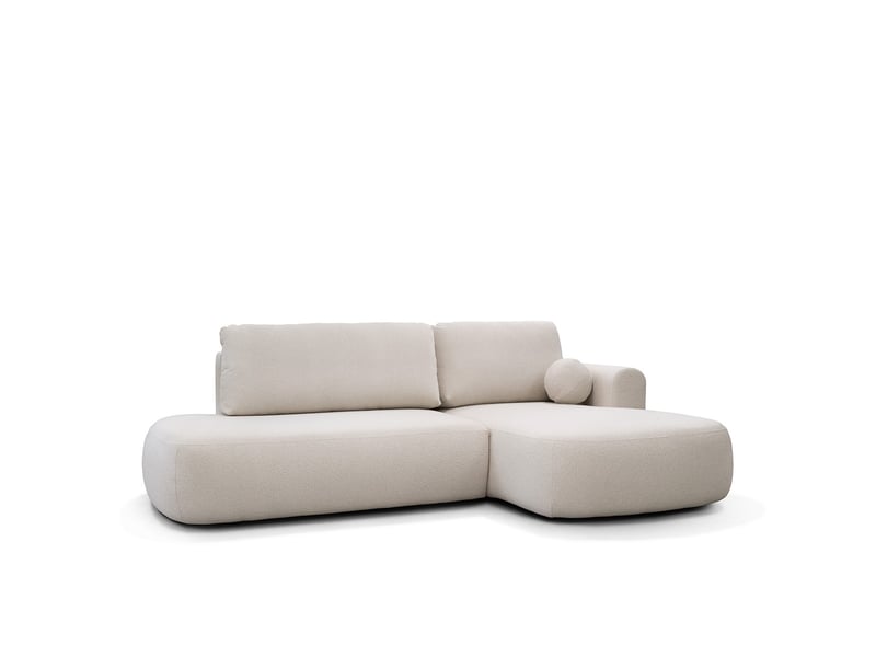  Canapé molino convertible 4 places angle droit crème laine bouclée - écru 3CA61.LO.4AC.D.02 - Conforama C