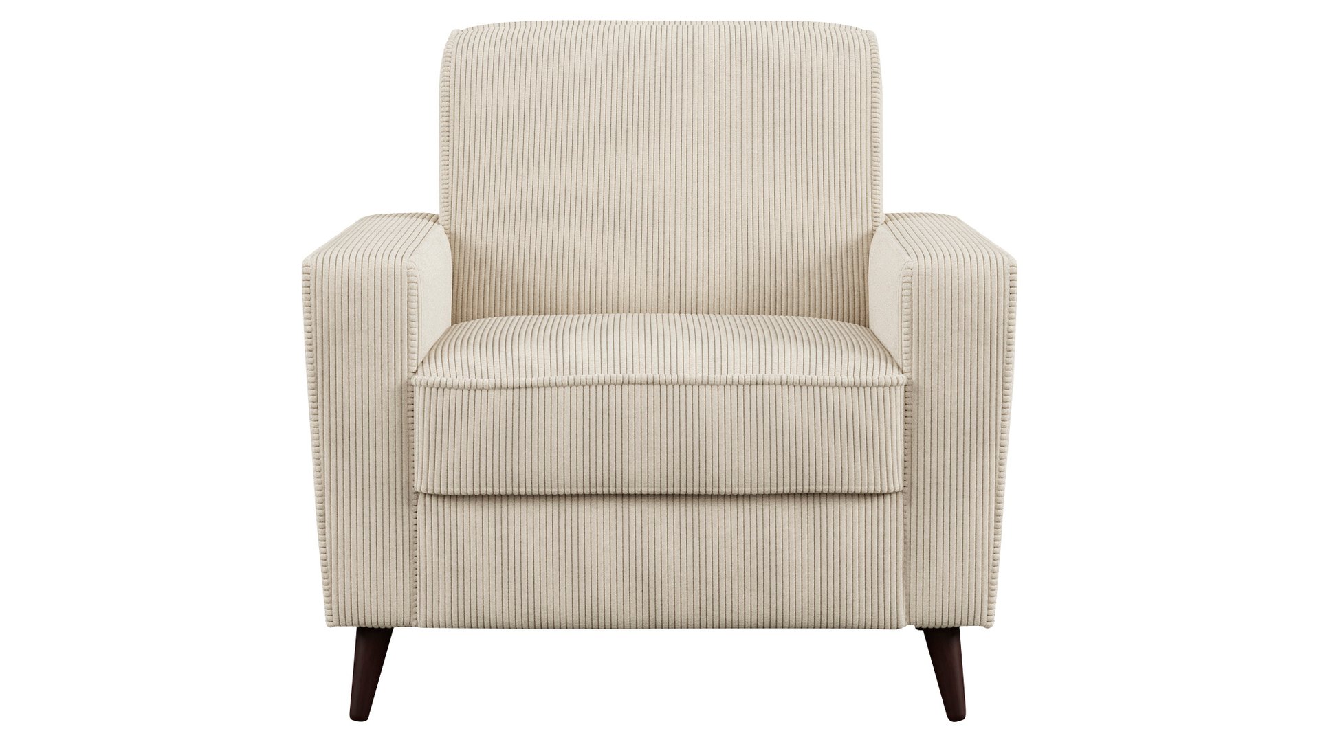 Fauteuil fixe en velours MORITO EW coloris beige