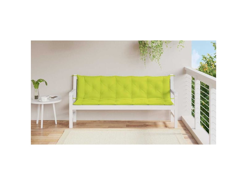  Coussin de banc de jardin, coussin d'assise vert vif 180x(50+50)x7cm tissu oxford cf52877  - Conforama C