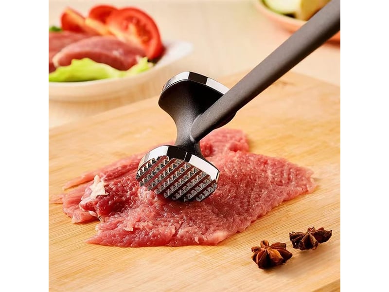  2pcs attendrisseur de viande en acier inoxydable, marteau à viande double face pour steak, poulet, porc, lave-vaisselle QWE000618 - Conforama D