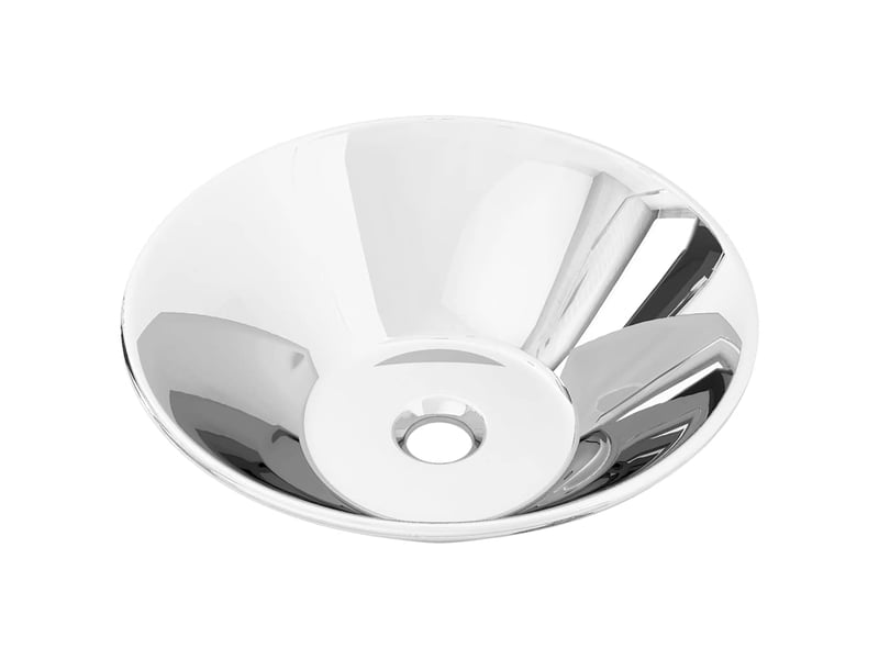  Lavabo de bain, vasque à poser 42 x 14 cm céramique argenté cf65626  - Conforama A