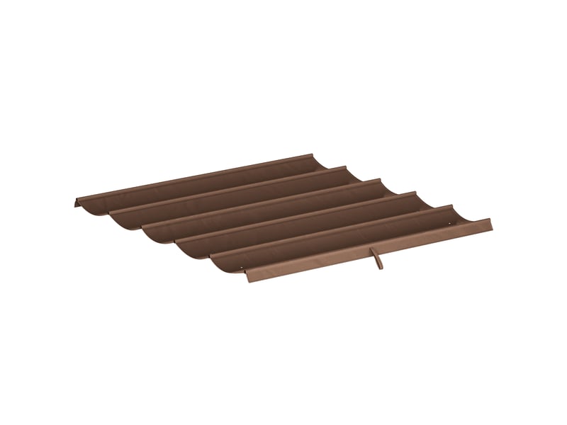  Toile de toit pour pergola tonnelle rétractable de 3x3 m - toile uniquement 250x255 cm café  - Conforama B