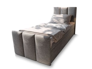 Lit avec rangement 80x200 cm <strong>MASSENO</strong> <strong></strong> coloris gris