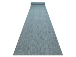 Le tapis de couloir sizal sion mélange tissé à plat turquoise 100 cm 100x390 cm