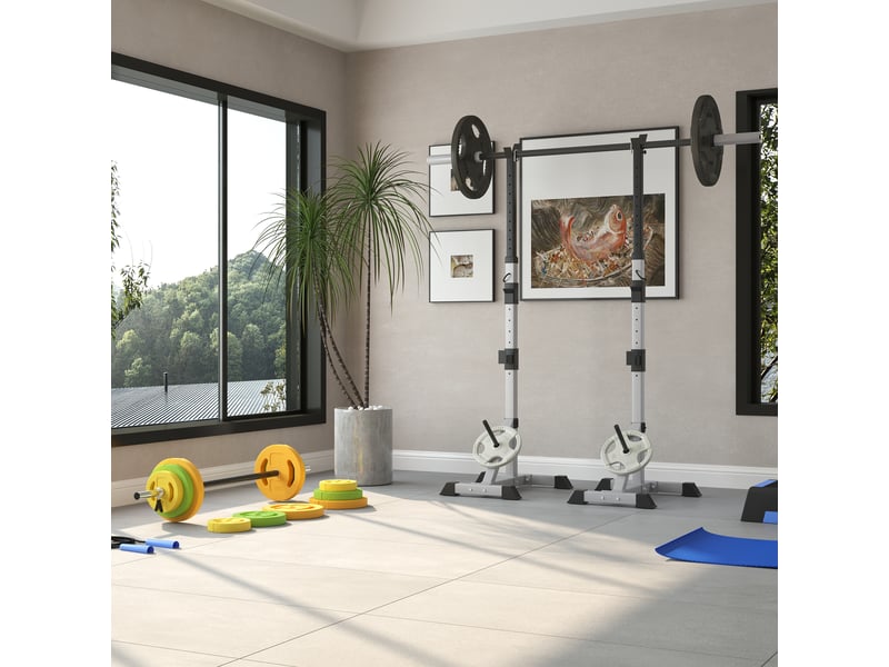  Ensemble haltères et barre 20 kg avec 6 haltères disques de 1,5 kg, 2,5 kg et 5 kg gym musculation orange vert et jaune  - Conforama D