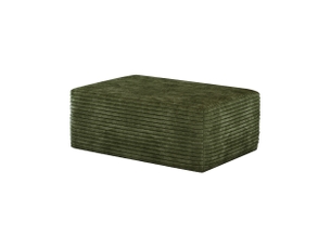 Pouf en velours côtelé vert repose-pieds modulaire pour salon 70x95x40 cm